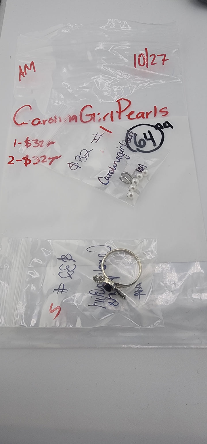AM SHOW 48HR RESERVED FOR: CarolinaGirlPearls - 10/27/2025 FL tiktok Live Show - 2 Sterling Silver Items