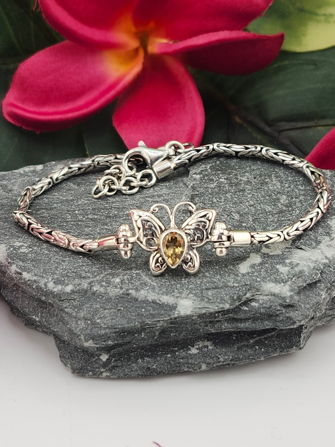 Citrine Butterfly Bracelet