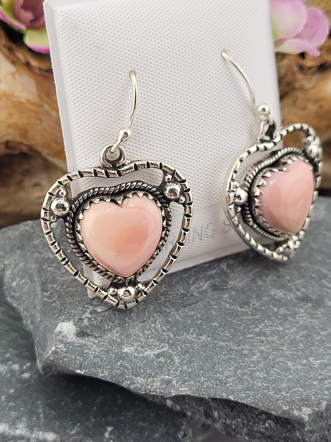 Queen Conch Heart Dangles
