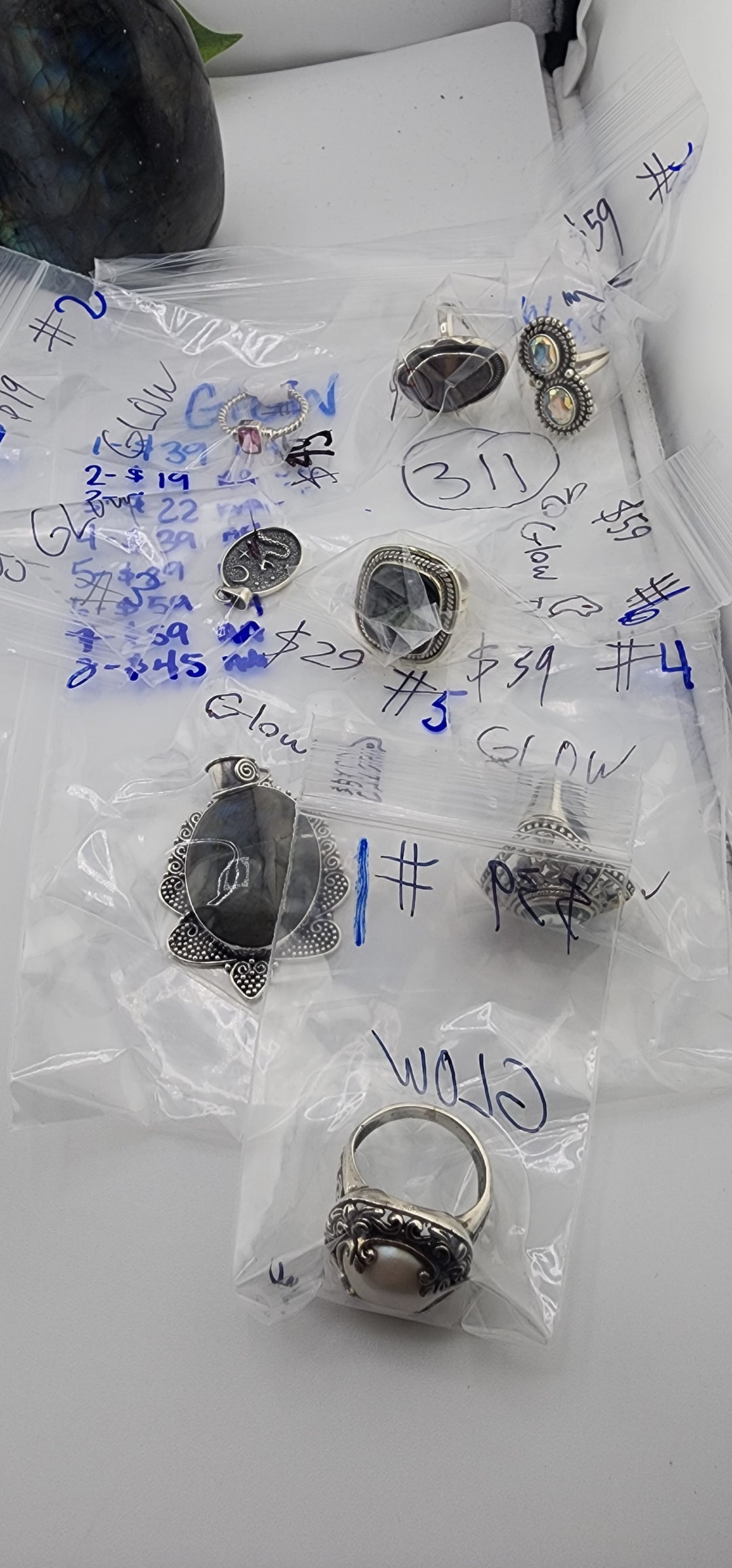 RESERVED FOR: GLOW - 6/18/2025 tiktok Reservation Live Show - 8 Sterling Silver Items