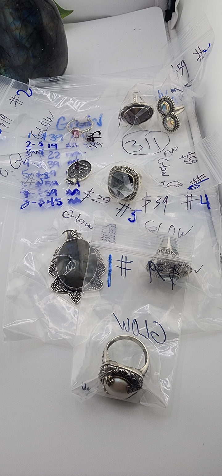 RESERVED FOR: GLOW - 6/18/2025 tiktok Reservation Live Show - 8 Sterling Silver Items