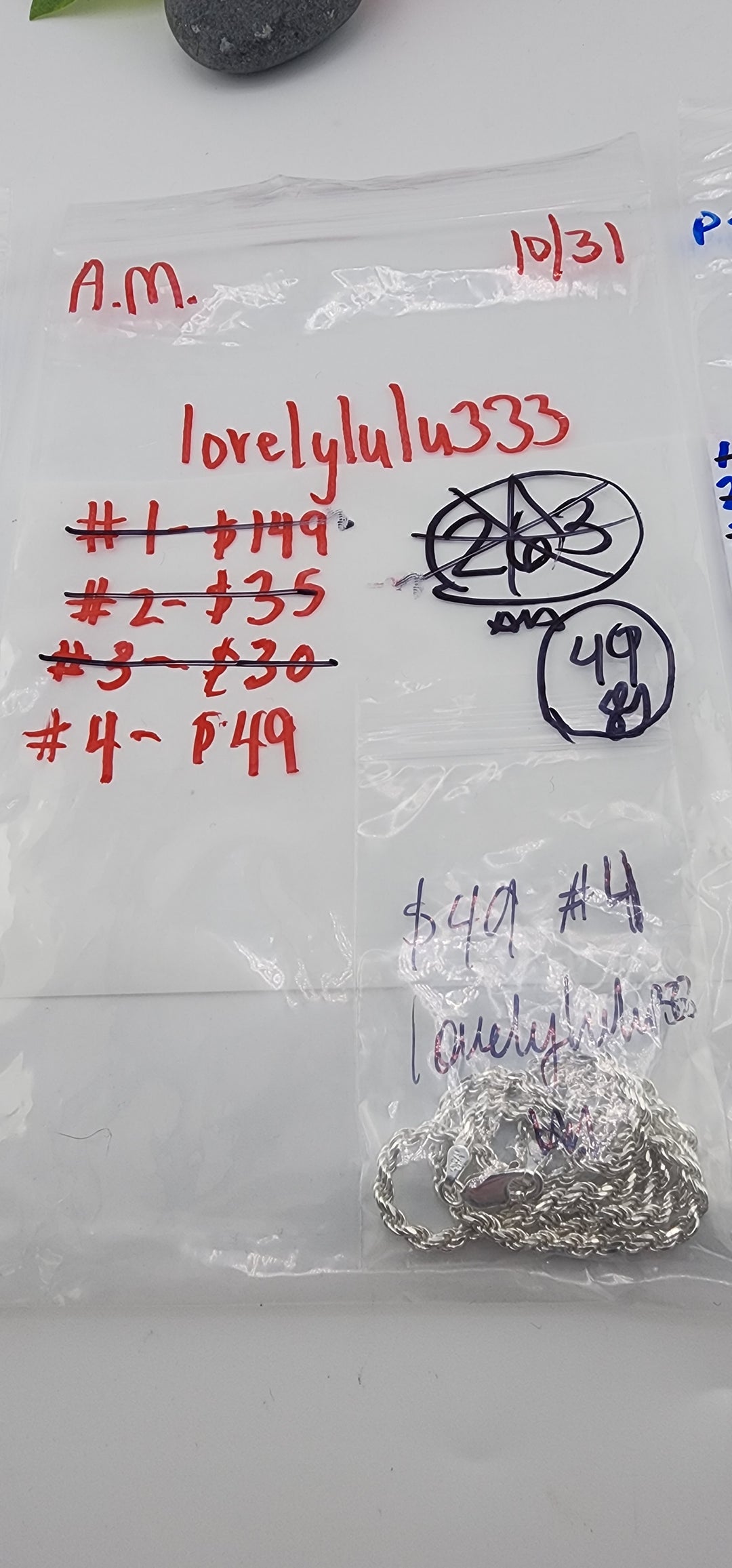 AM SHOW 48HR RESERVED FOR: lovelylulu333 - 10/31/2025 FL tiktok Live Show - 1 Sterling Silver Items