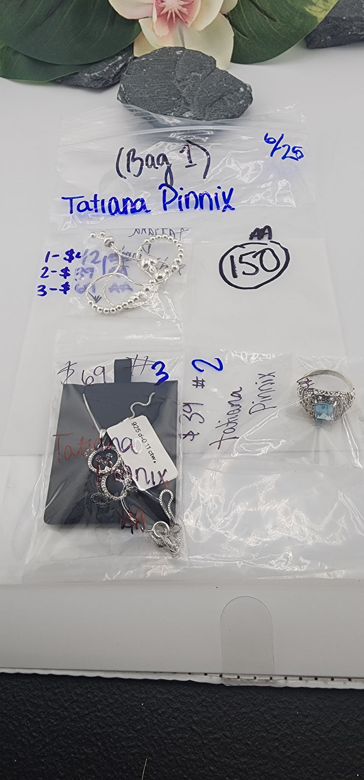 RESERVED FOR: Tatiana Pinnix (Bag 1)- 6/25/2025 tiktok Reservation Live Show - 3 Sterling Silver Items