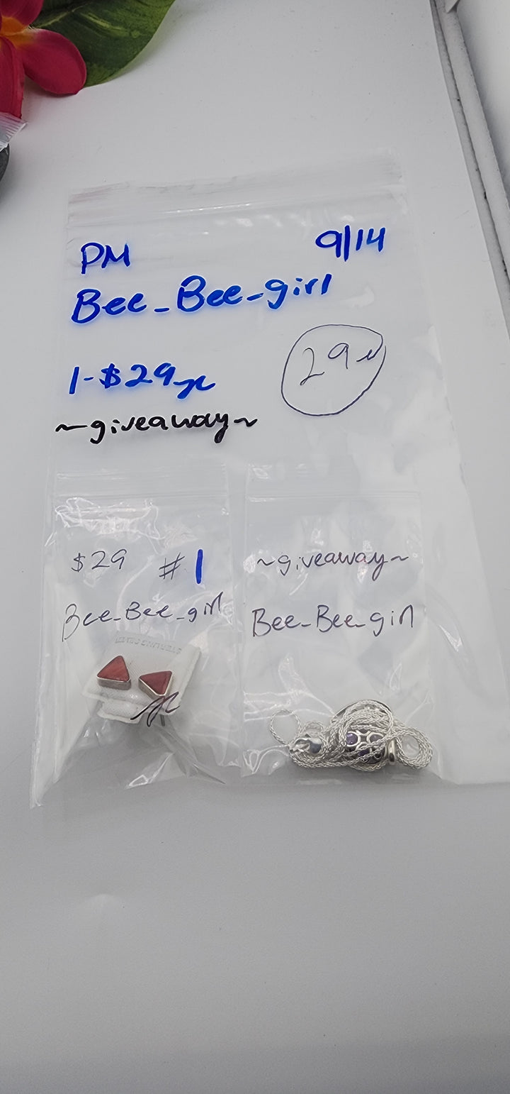 PM SHOW 48HR - RESERVED FOR: Bee_Bee_girl - 9/14/2025 FL tiktok Live Show - 1 Sterling Silver Items