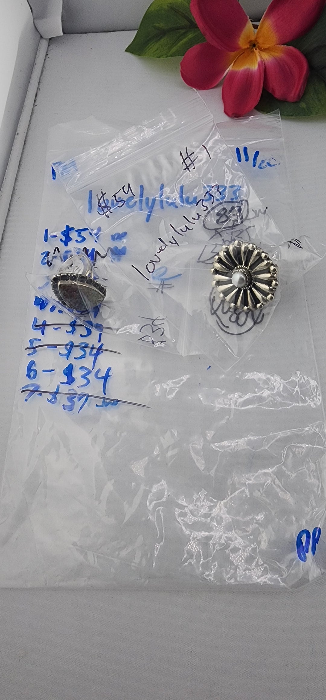 PM SHOW 48HR - RESERVED FOR:  lovelylulu333- 11/20/2025 tiktok Live Show - 2 Sterling Silver Items