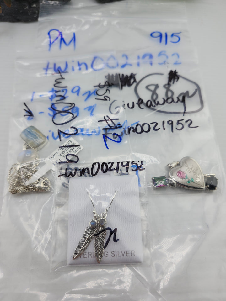PM SHOW 48HR - RESERVED FOR: Twin0021952 - 9/5/2025 FL tiktok Live Show - 2 Sterling Silver Items