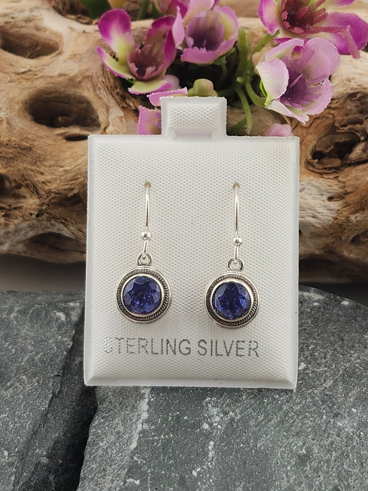 Tanzanite Round Dangles