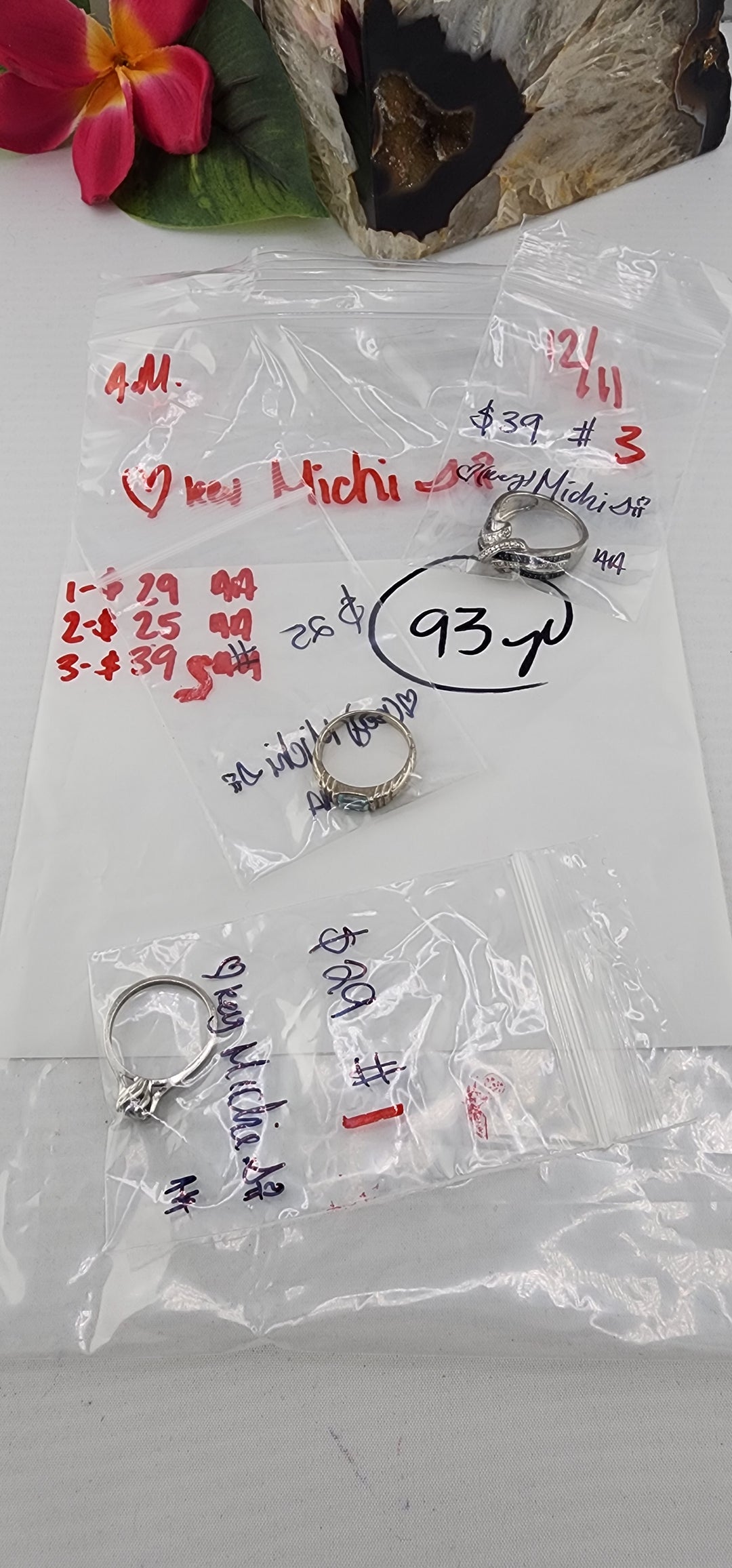 AM SHOW 48HR RESERVED FOR: 🖤🗝️Michi🌙🕯️ - 12/11/2025 FL tiktok Live Show - 3 Sterling Silver Items