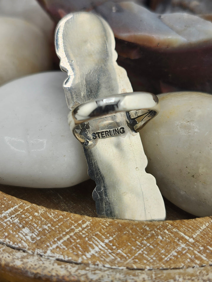 Turquoise & 925 Sterling Silver Ring Size 6