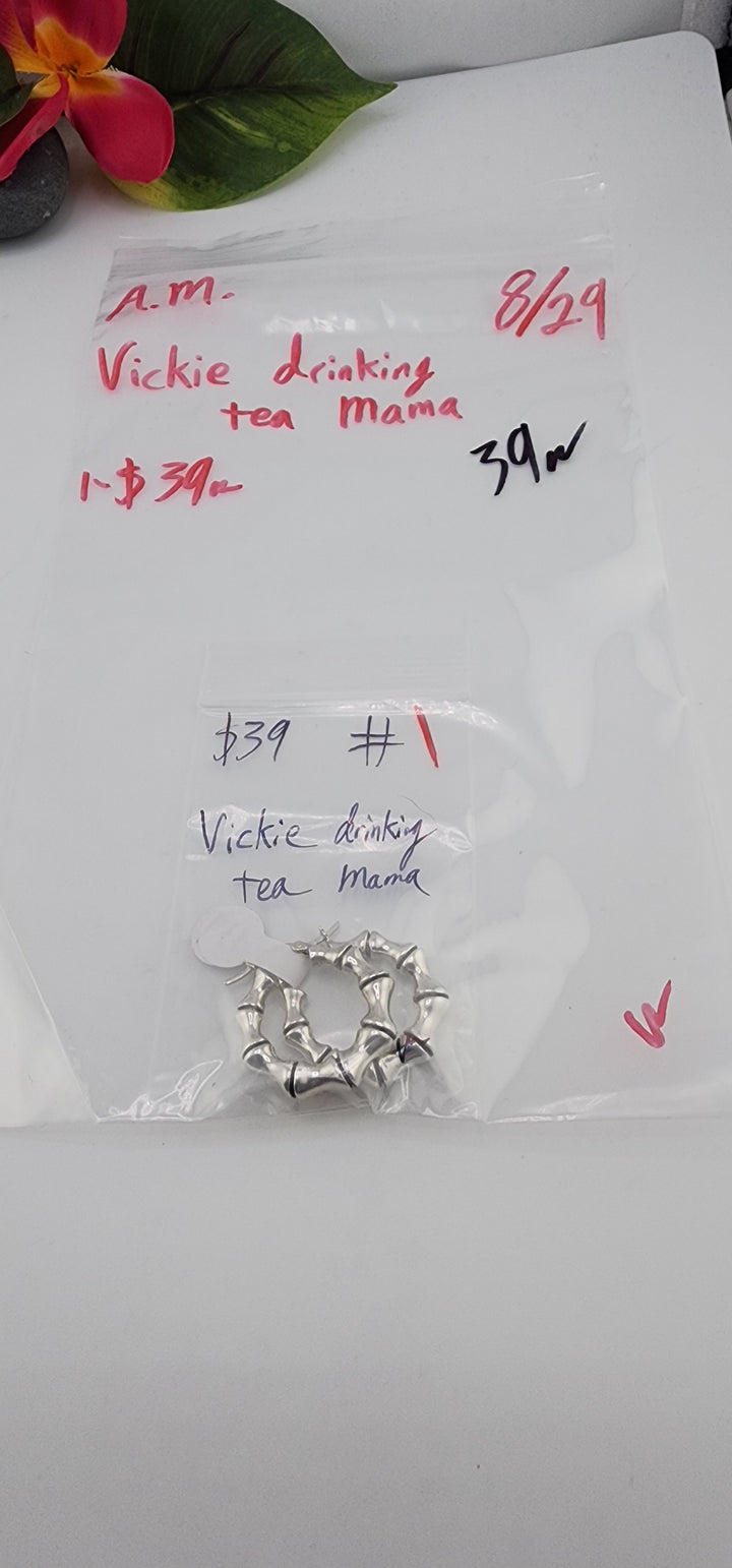 AM SHOW 48HR - RESERVED FOR: Vickie Drinking tea Mama - 8/29/2025 FL tiktok Live Show - 1 Sterling Silver Items