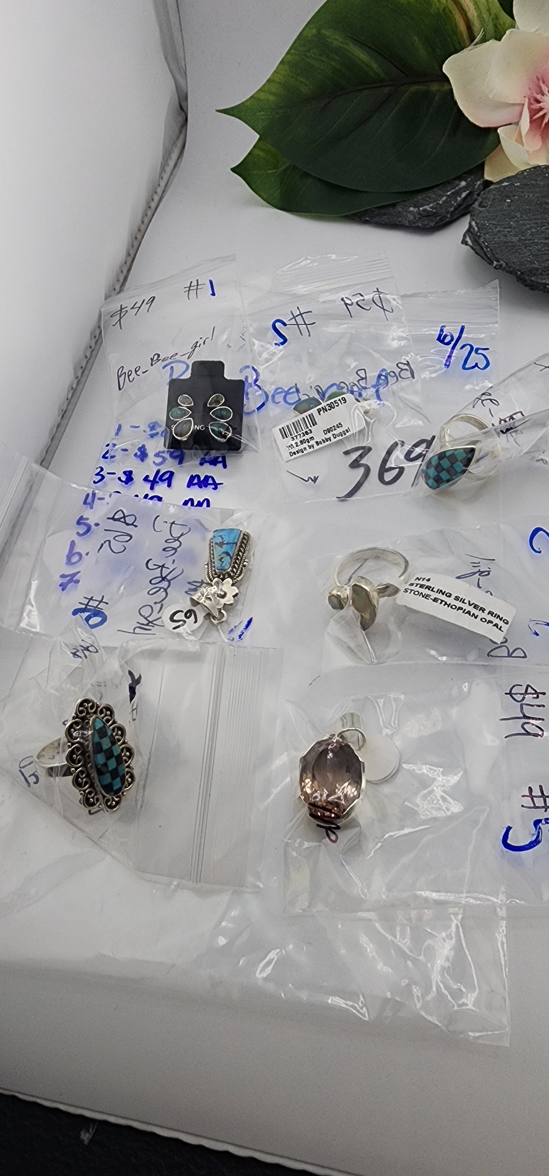 RESERVED FOR: Bee_Bee_girl - 6/25/2025 tiktok Reservation Live Show - 7 Sterling Silver Items