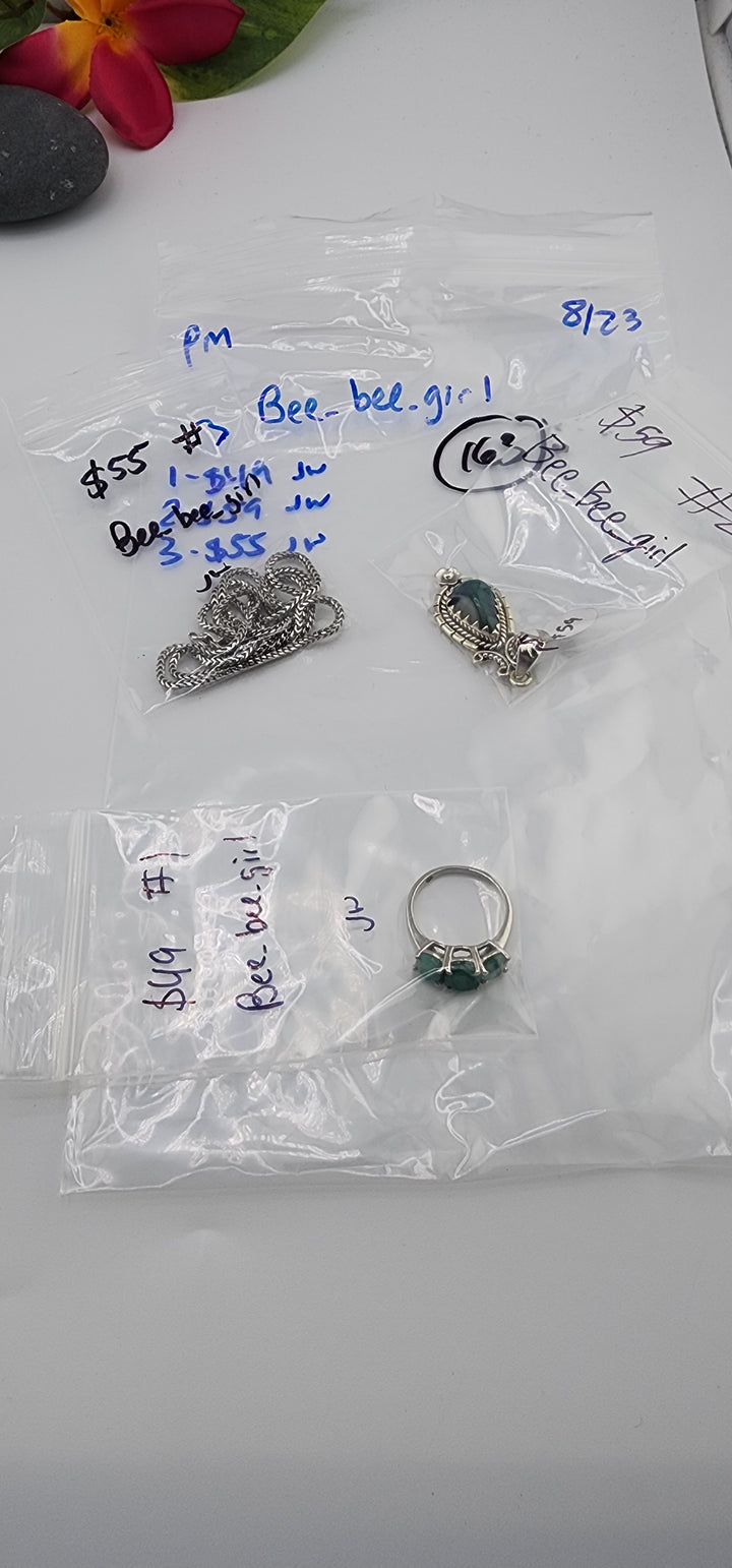 PM SHOW 48HR - RESERVED FOR:  Bee_bee_girl- 8/23/2025 FL tiktok Live Show - 3 Sterling Silver Items