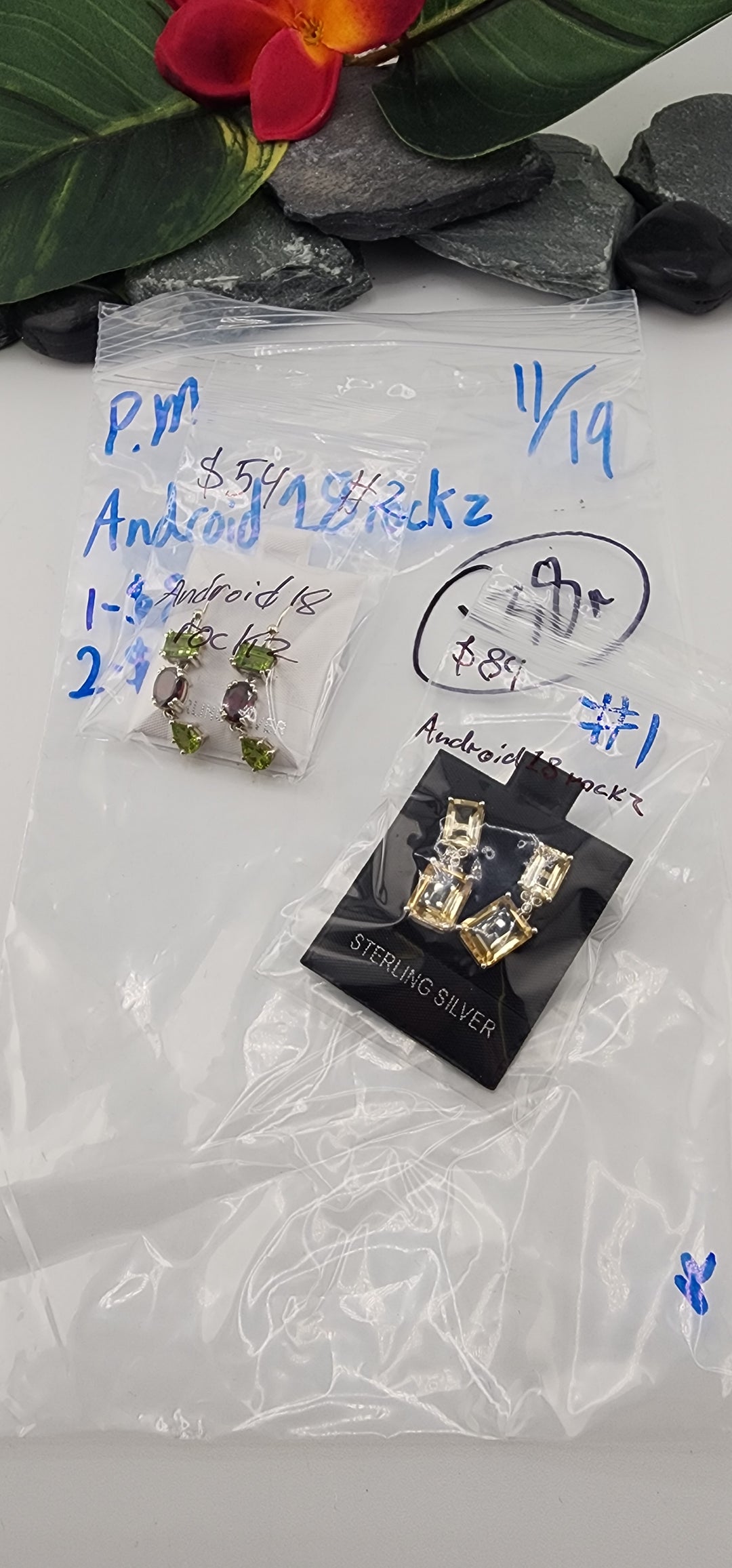 PM SHOW 48HR - RESERVED FOR: Android18rockz - 11/19/2025 tiktok Live Show - 2 Sterling Silver Items