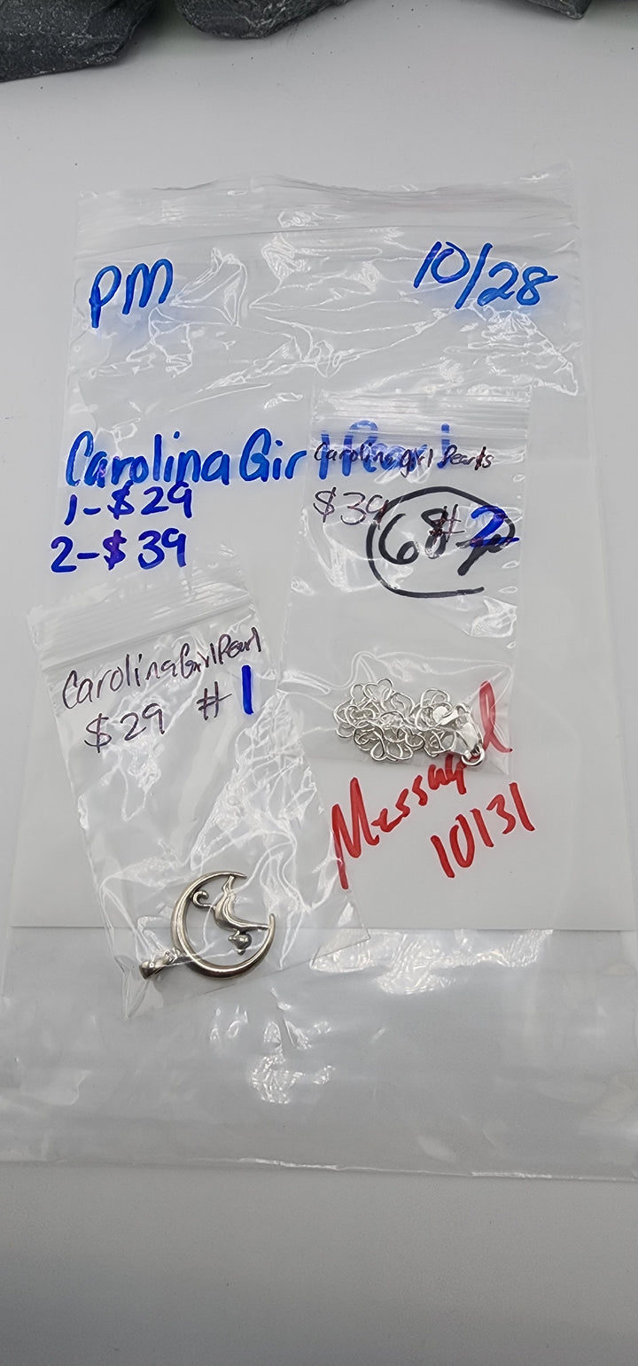 PM SHOW 48HR - RESERVED FOR: CarolinaGirlPearls - 10/28/2025 FL tiktok Live Show - 2 Sterling Silver Items