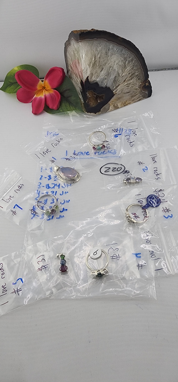 BF PM SHOW 48HR - RESERVED FOR: I love rocks - 11/28/2025 tiktok Live Show - 7 Sterling Silver Items