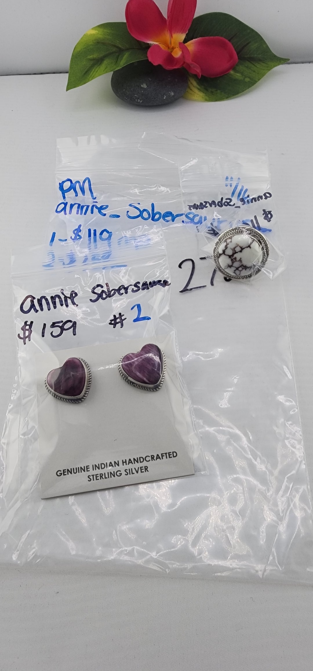 PM SHOW 48HR - RESERVED FOR: annie sobersaurus - 11/16/2025 tiktok Live Show - 2 Sterling Silver Items