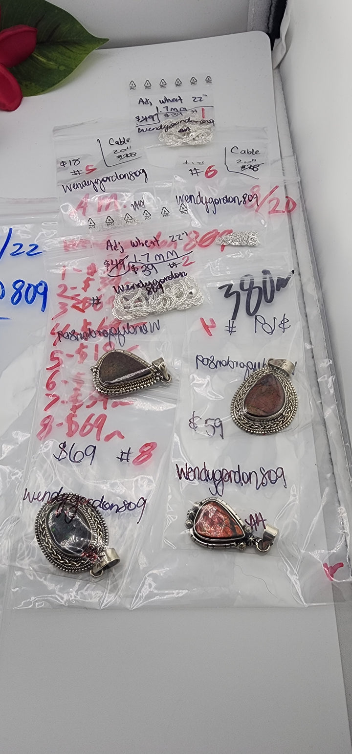 AM SHOW 48HR - RESERVED FOR: wendygordon809 - 8/20/2025 FL tiktok Live Show - 8 Sterling Silver Items