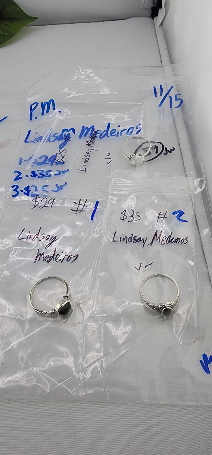 PM SHOW 48HR - RESERVED FOR: Lindsay Medeiros - 11/15/2025 tiktok Live Show - 3 Sterling Silver Items