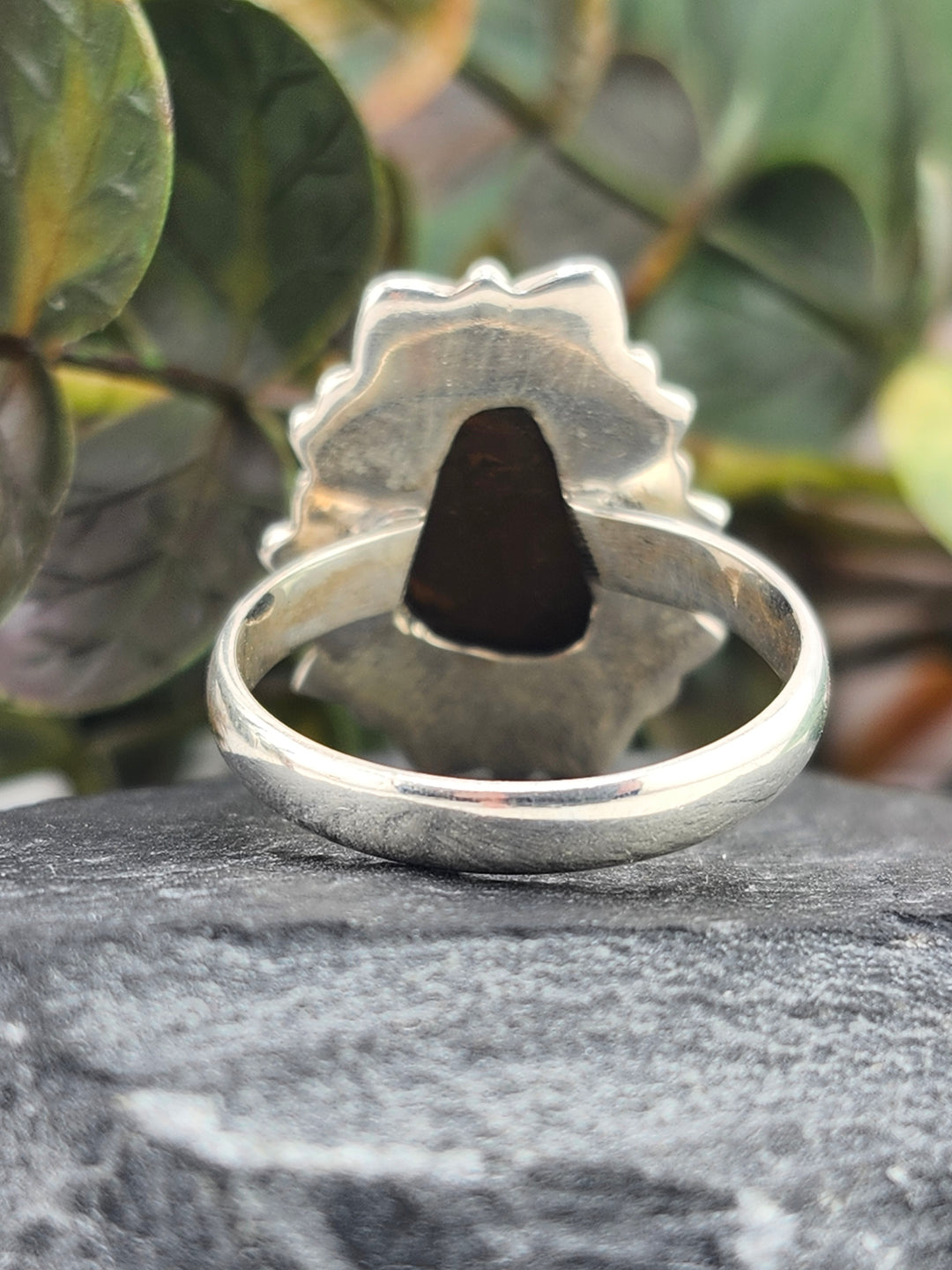 Austrailian Opal Doublet and 925 Sterling Silver Ring - Size 11