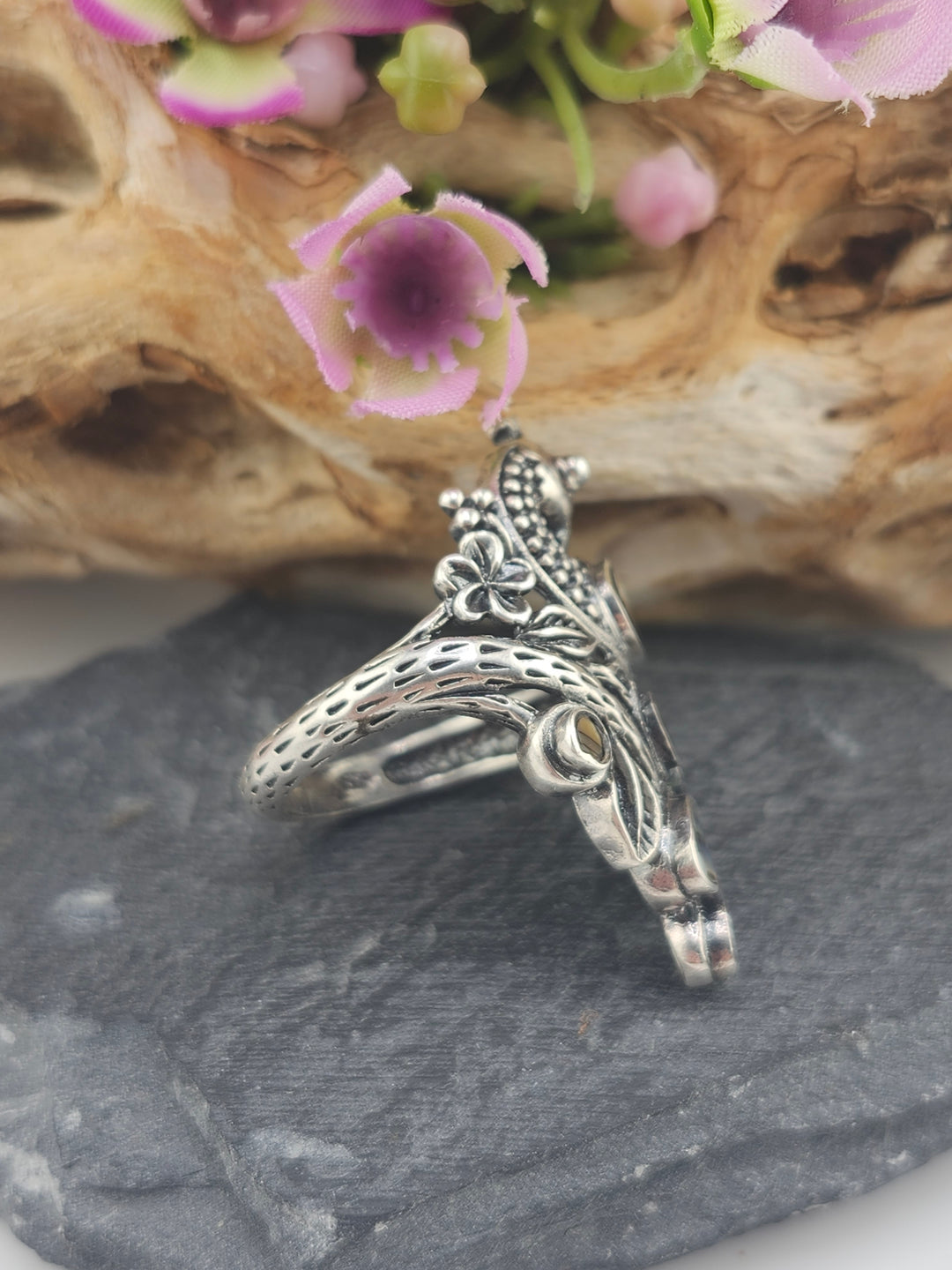 Abalone Peacock Ring