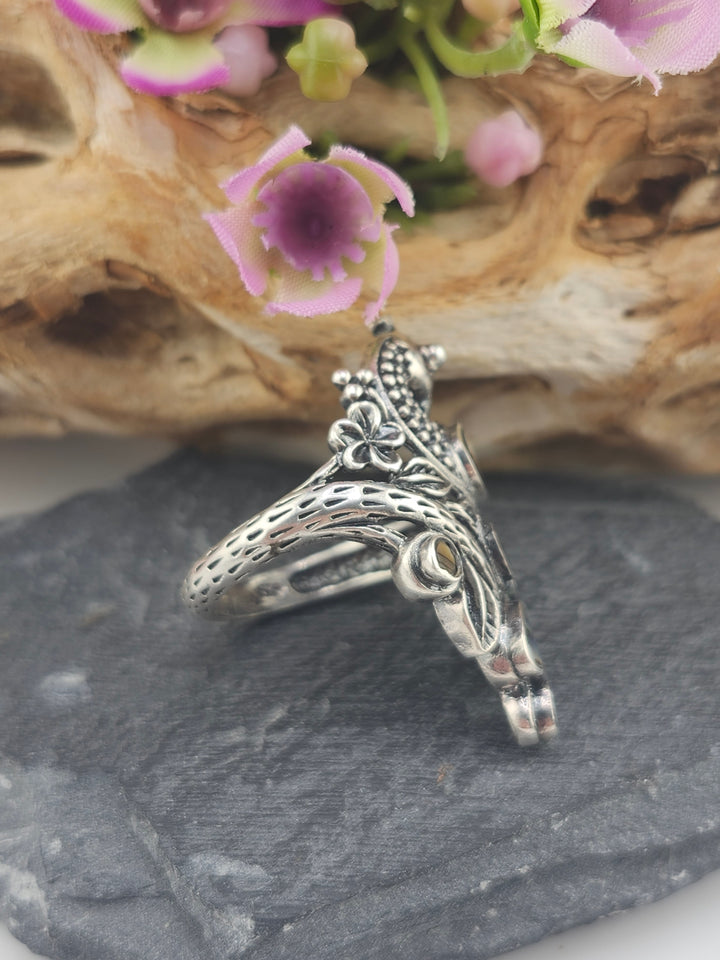 Abalone Peacock Ring