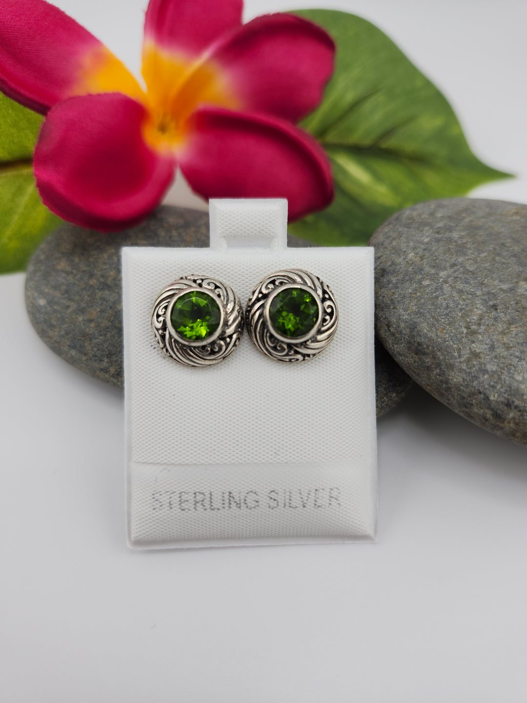 Green CZ Earrings
