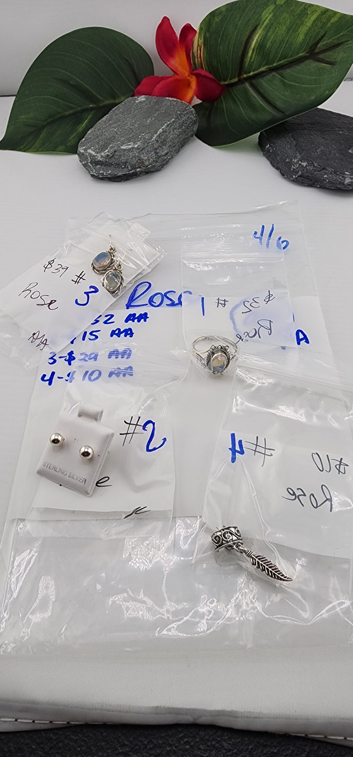 RESERVED FOR: Rose -4/6/2025 tiktok Live Show - 4 Sterling Silver Items