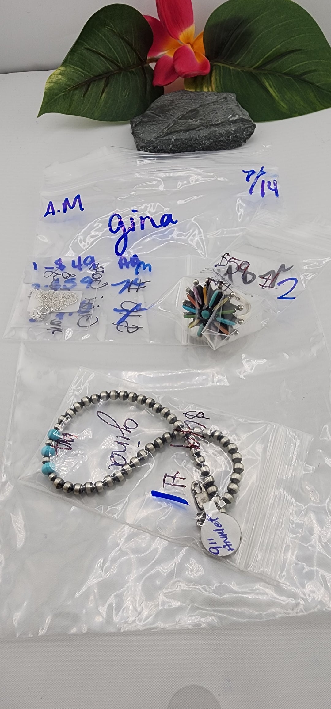 AM SHOW 48HR - RESERVED FOR: gina - 7/14/2025 FL tiktok Live Show - 3 Sterling Silver Items (Copy)