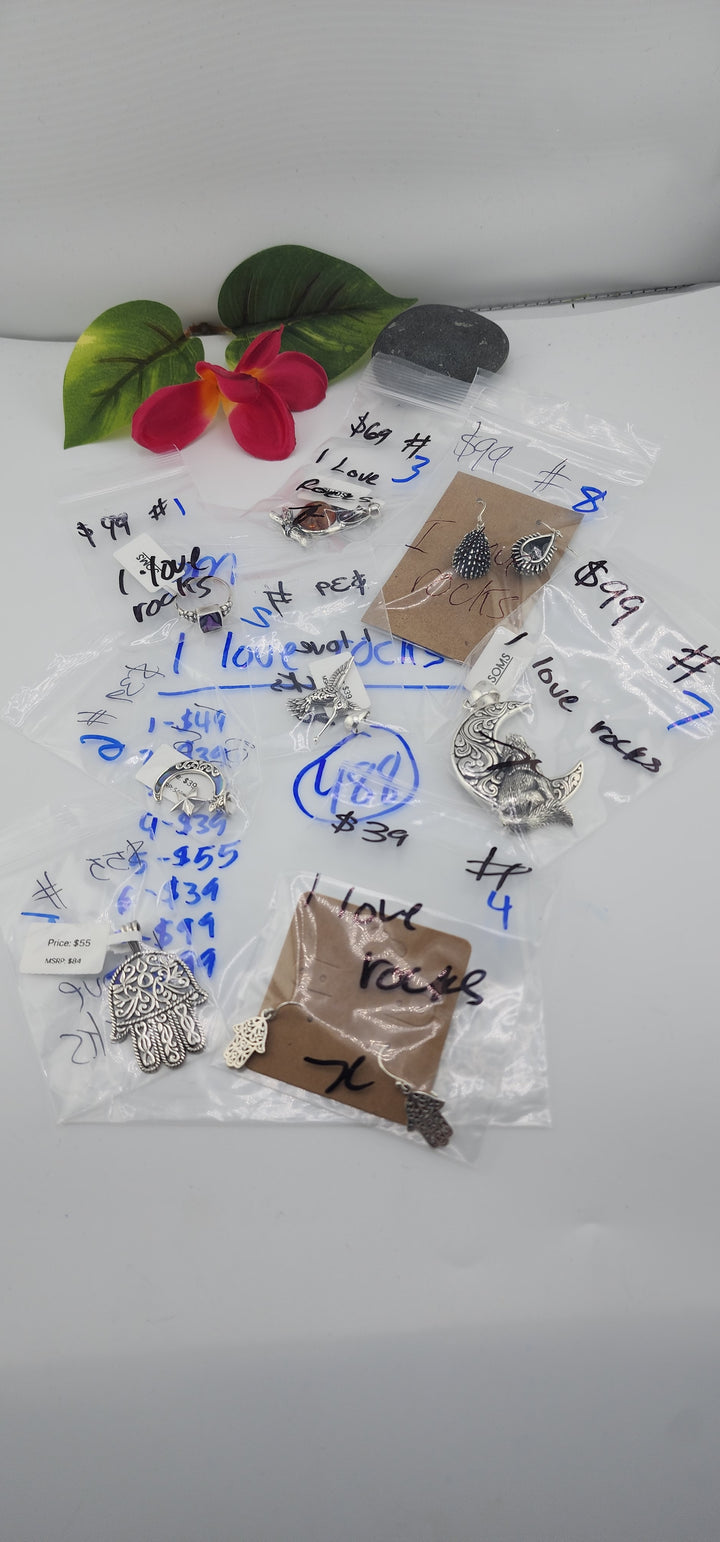 PM SHOW 48HR - RESERVED FOR: I love rocks - 10/10/2025 FL tiktok Live Show - 8 Sterling Silver Items