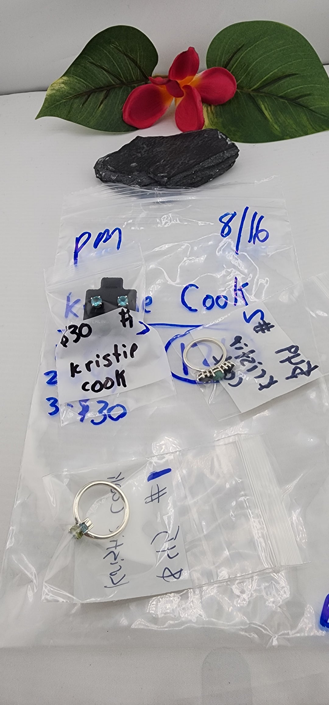 PM SHOW 48HR - RESERVED FOR: Kristie Cook - 8/16/2025 FL tiktok Live Show - 3  Sterling Silver Items