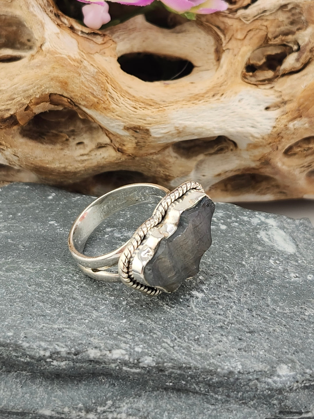 Purple Labradorite Bat Ring Size 8