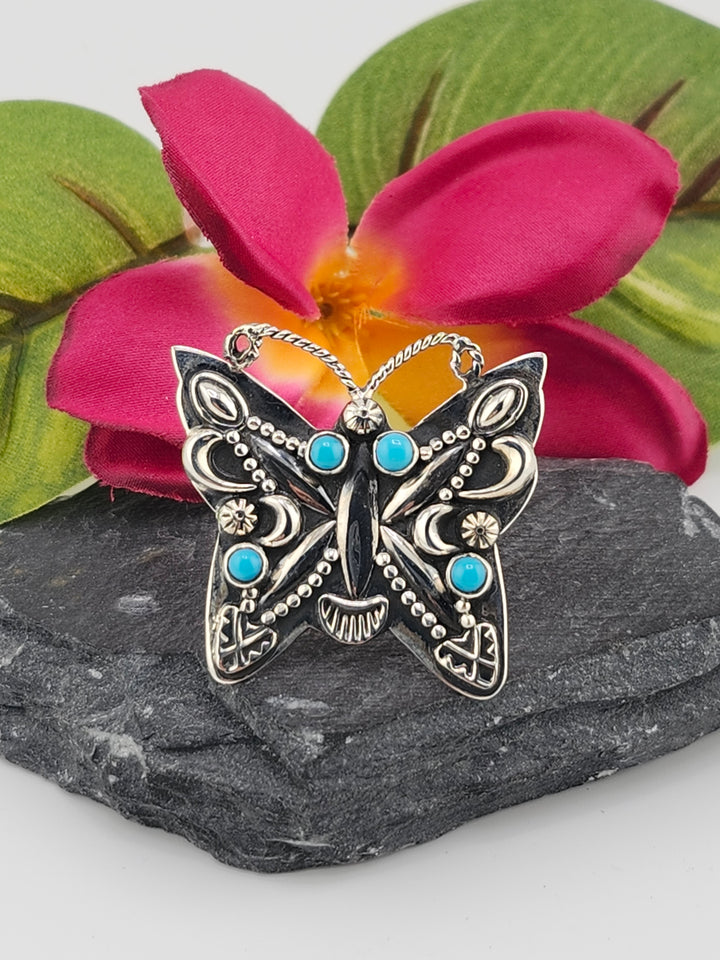 Turquoise Butterfly Ring Size 7