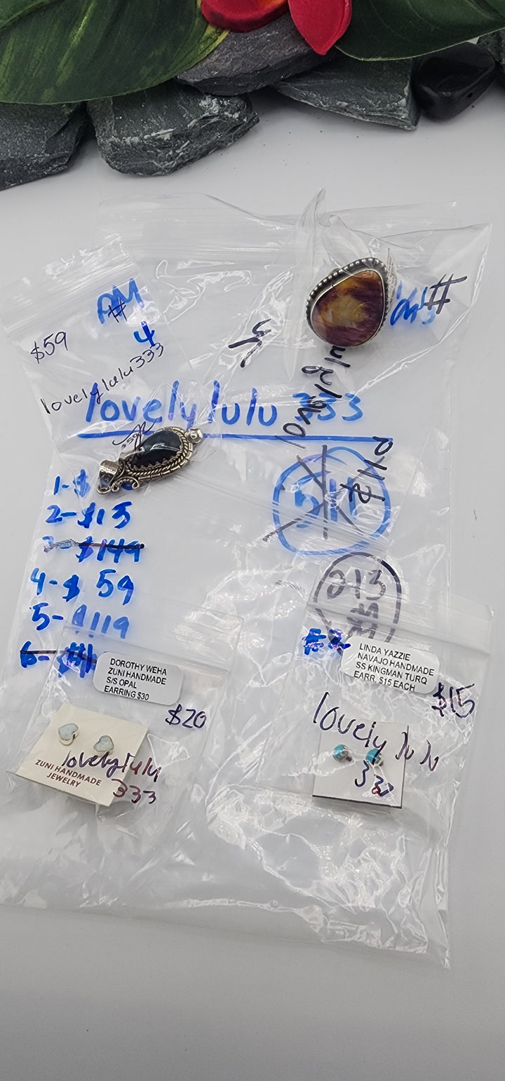 PM SHOW 48HR - RESERVED FOR: lovelylulu333 - 11/13/2025 tiktok Live Show - 4 Sterling Silver Items