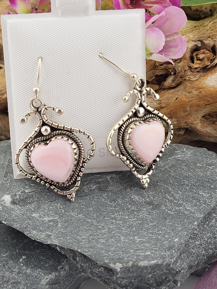 Queen Conch Heart Dangles