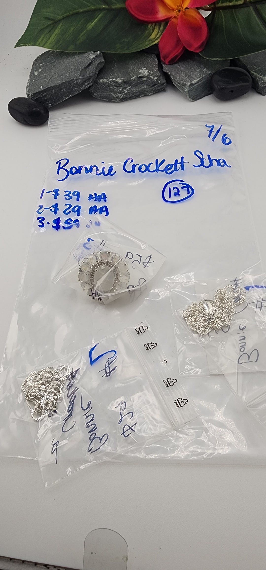 RESERVED FOR: Bonnie Crockett Scha - 7/6/2025 tiktok Reservation Live Show - 3 Sterling Silver Items