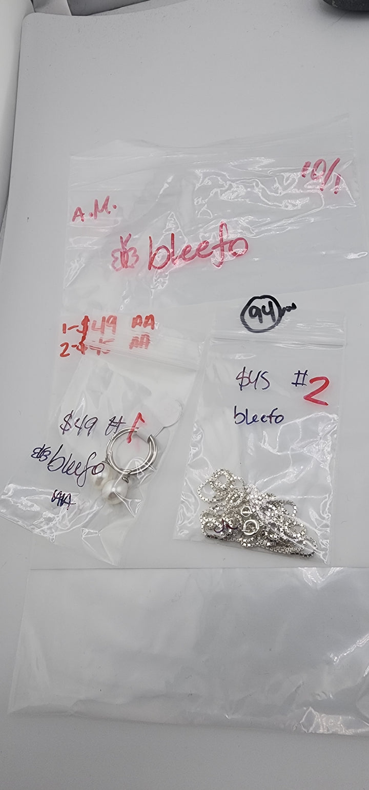 AM SHOW 48HR RESERVED FOR:  🦋bleefo- 10/1/2025 FL tiktok Live Show -2 Sterling Silver Items
