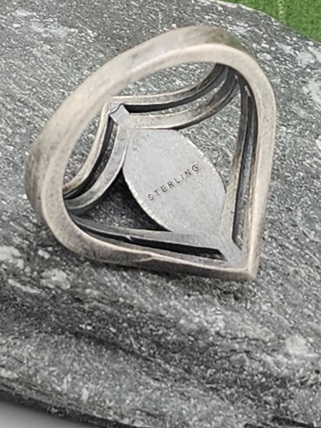 Oxidized Marquee Bumblebee Jasper Ring Size 8.25