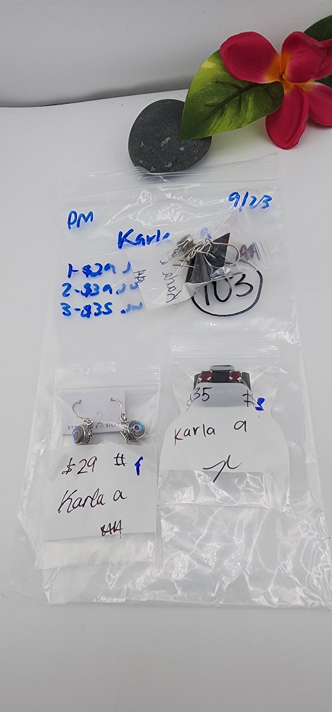 PM SHOW 48HR - RESERVED FOR: Karla a - 9/23/2025 FL tiktok Live Show - 3 Sterling Silver Items