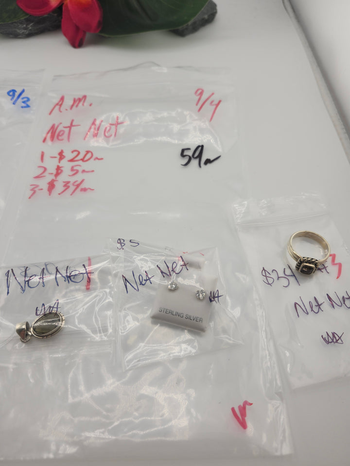 AM SHOW 48HR - RESERVED FOR: Net Net - 9/4/2025 FL tiktok Live Show - 3 Sterling Silver Items