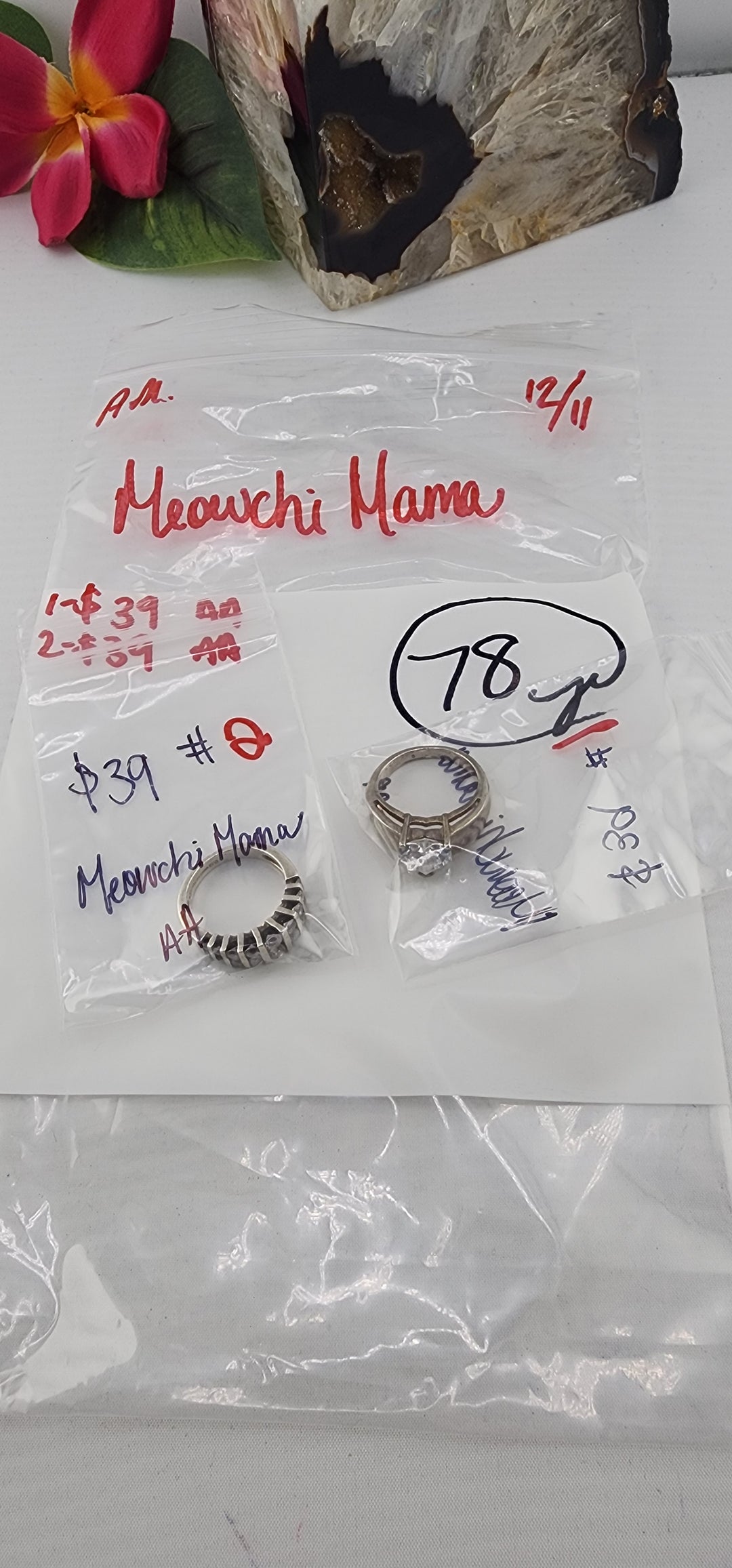 AM SHOW 48HR RESERVED FOR: Meowchi Mama - 12/11/2025 FL tiktok Live Show - 2 Sterling Silver Items