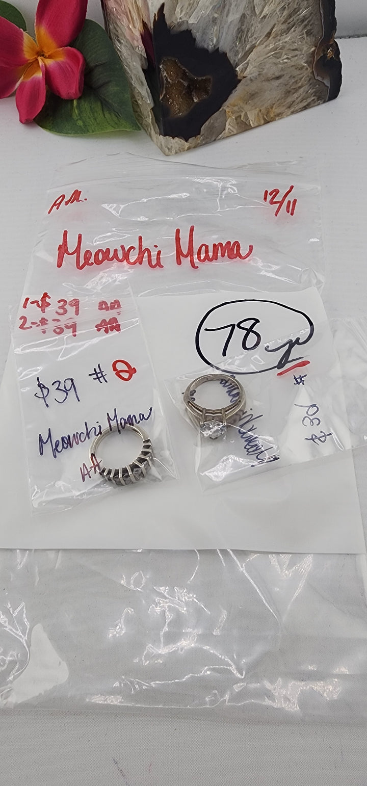 AM SHOW 48HR RESERVED FOR: Meowchi Mama - 12/11/2025 FL tiktok Live Show - 2 Sterling Silver Items