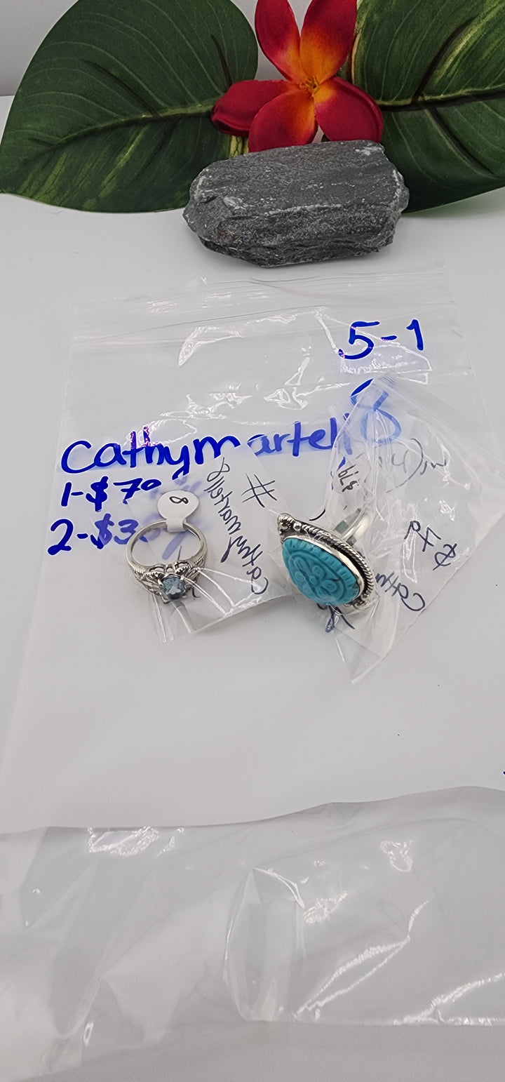 RESERVED FOR:  cathymartell8- 5/1/2025 tiktok Live Show -2  Sterling Silver Items