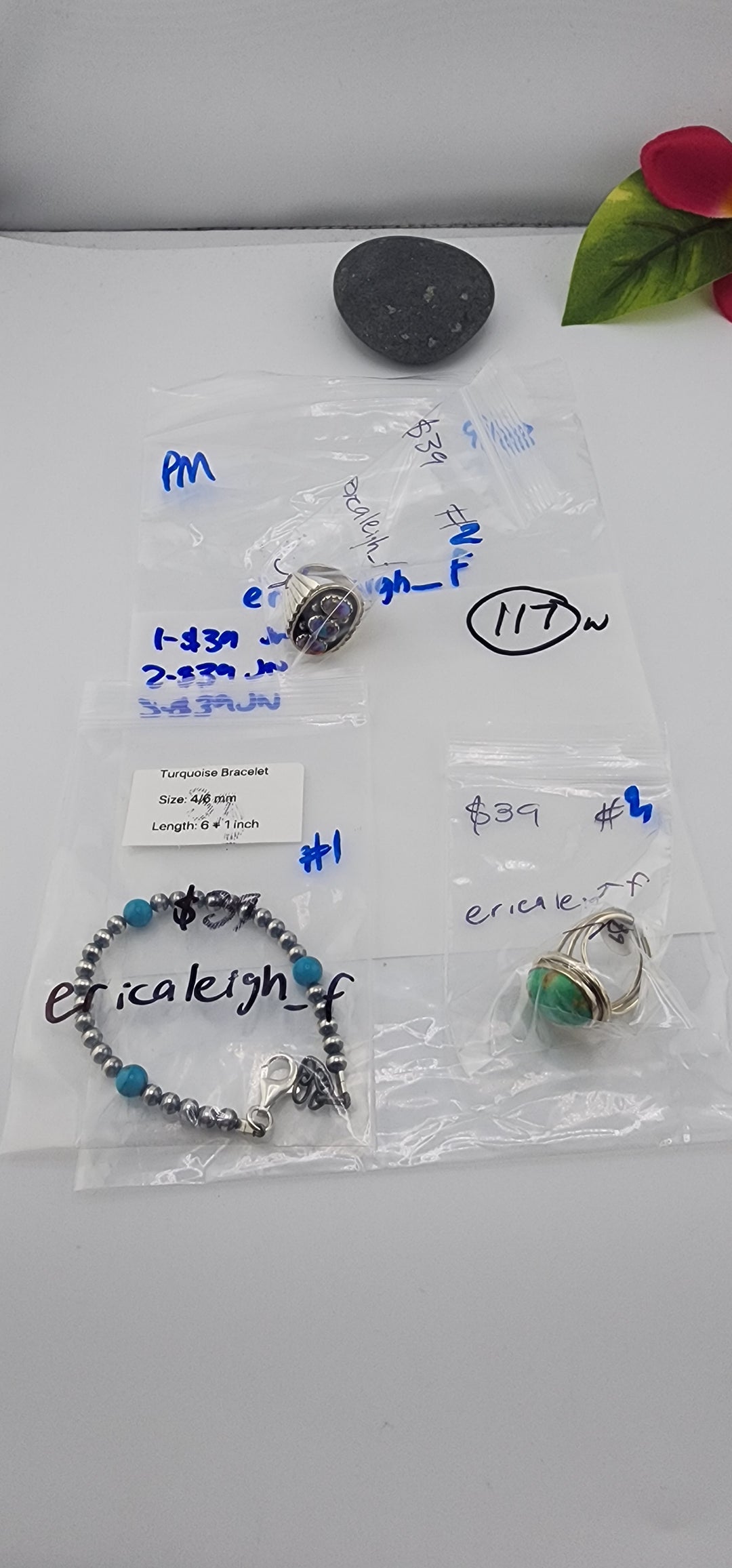 PM SHOW 48HR - RESERVED FOR: ericaleigh_f - 9/28/2025 FL tiktok Live Show - 3 Sterling Silver Items