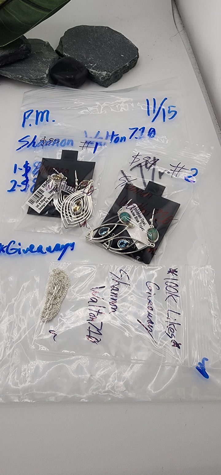 PM SHOW 48HR - RESERVED FOR: Shannon Walton710 - 11/15/2025 tiktok Live Show - 3 Sterling Silver Items