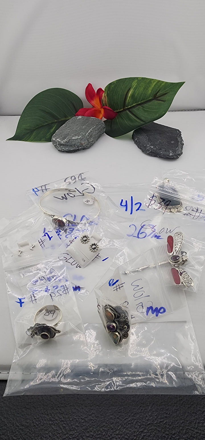 RESERVED FOR: Glow - 4/2/2025 Tiktok Live Show - 7 Sterling Silver Items