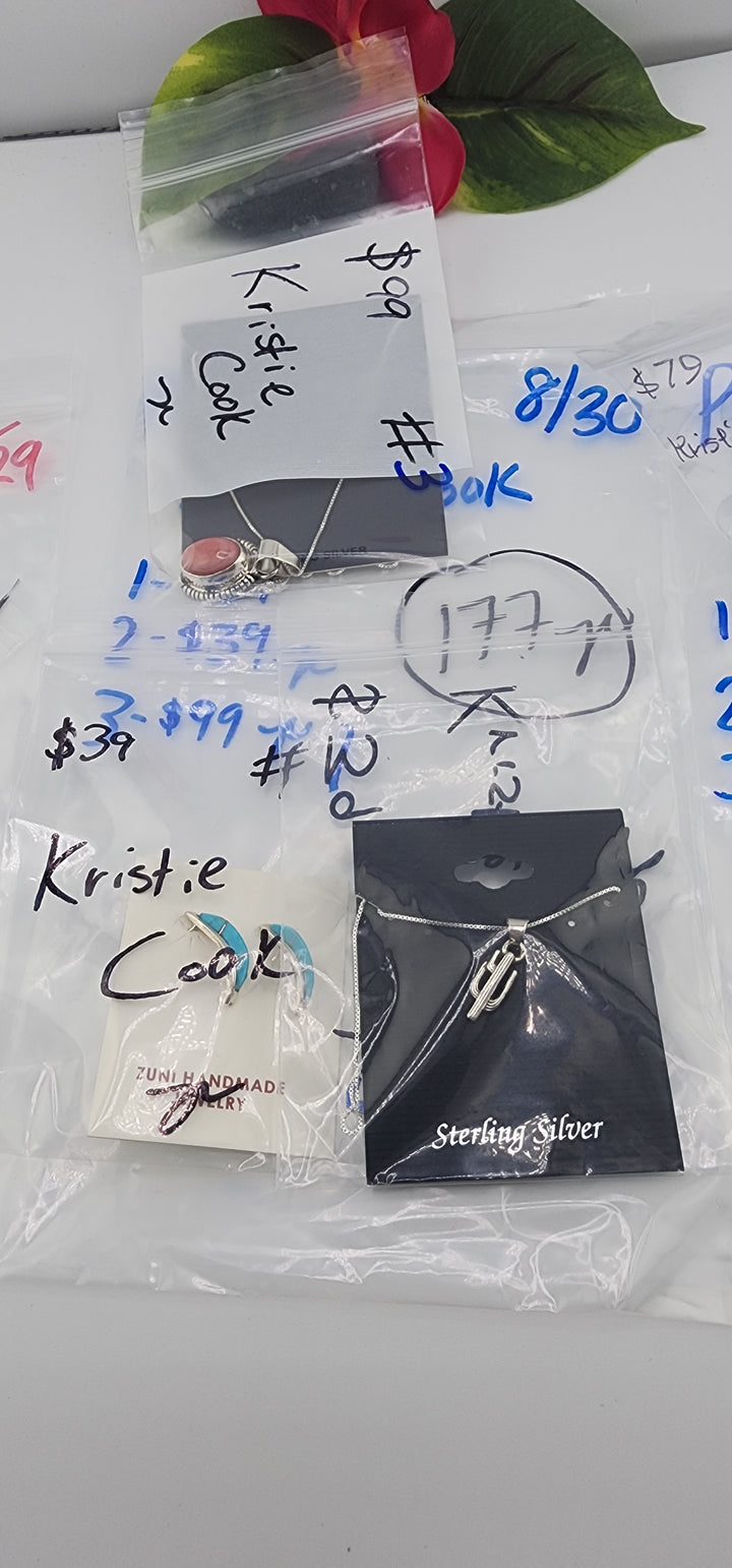 PM SHOW 48HR - RESERVED FOR: Kristie Cook  - 8/30/2025 FL tiktok Live Show - 3 Sterling Silver Items