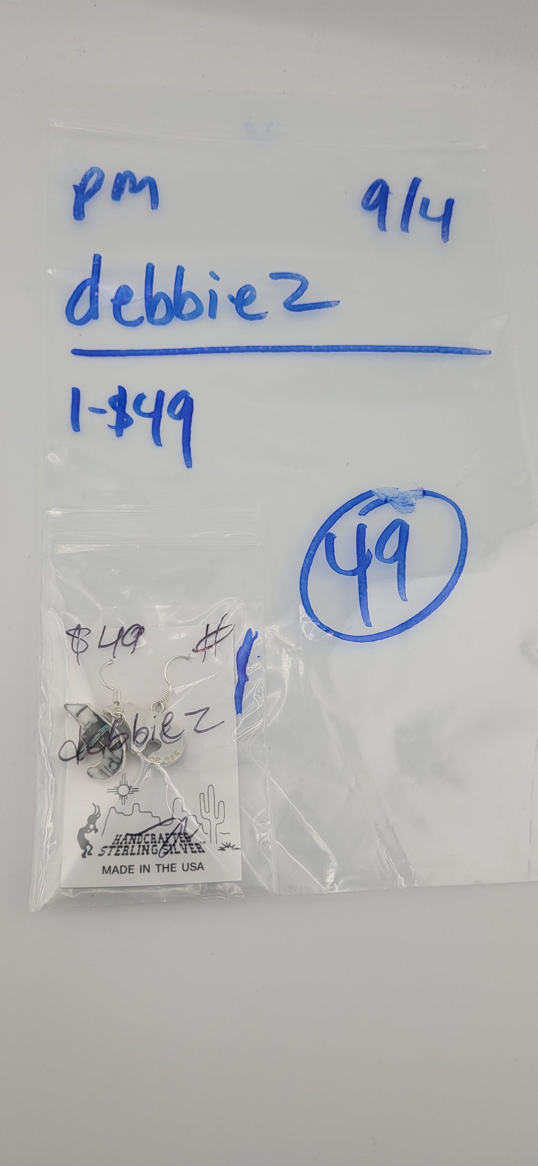 PM SHOW 48HR - RESERVED FOR: debbiez - 9/04/2025 FL tiktok Live Show - 1 Sterling Silver Items