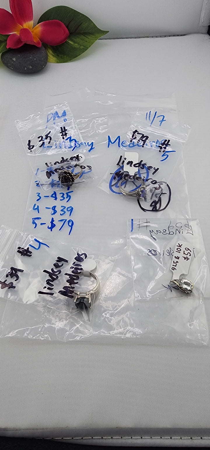 PM SHOW 48HR - RESERVED FOR: Lindsay Medeiros - 11/7/2025 tiktok Live Show - 4 Sterling Silver Items