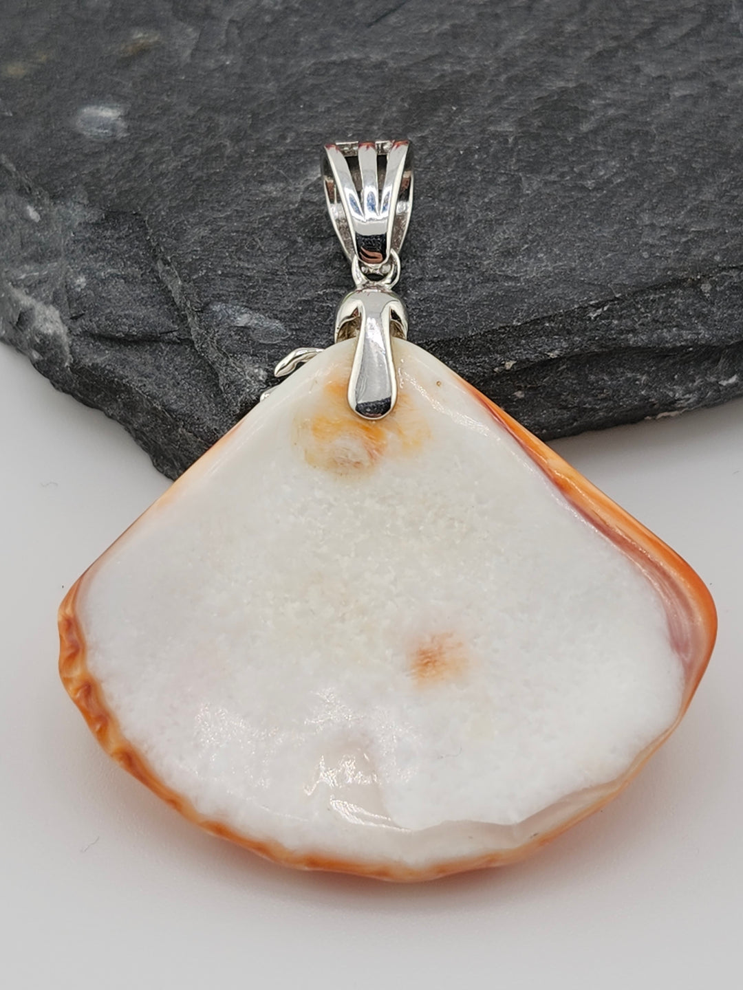 Carved Spiny Oyster Sea Shell Pendant