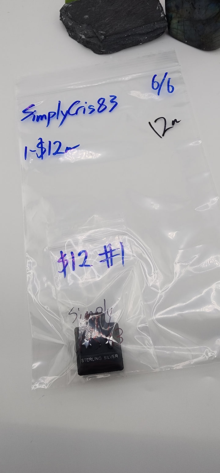 RESERVED FOR: SimplyCris83 - 6/6/2025 tiktok Reservation Live Show - 1 Sterling Silver Items